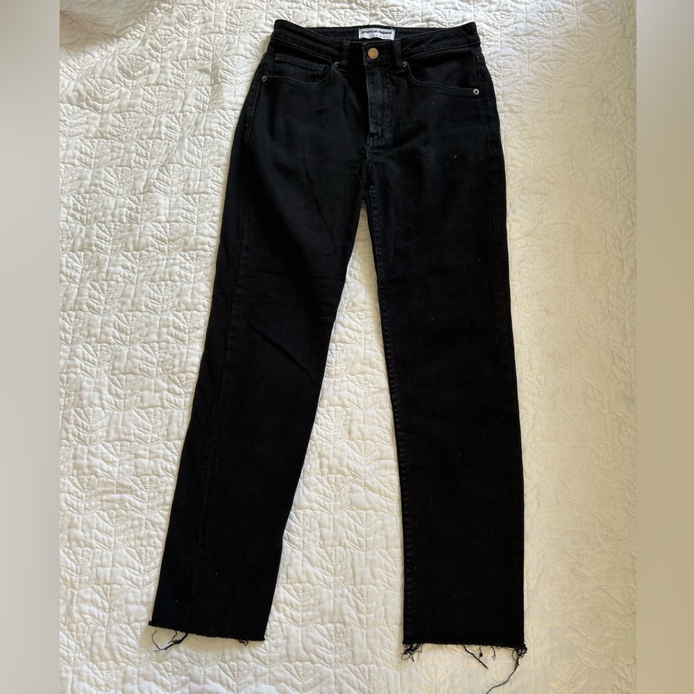 American Apparel black cut off jeans